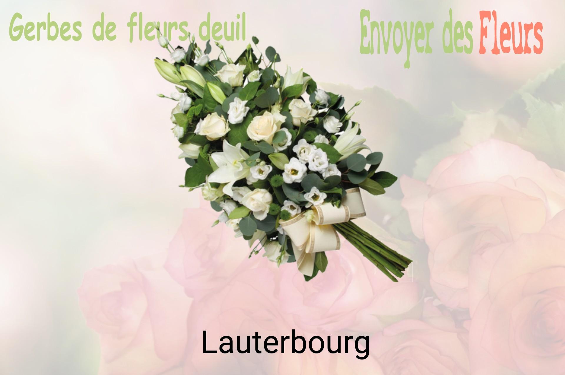 Gerbe de fleurs de deuil livrée à Lauterbourg